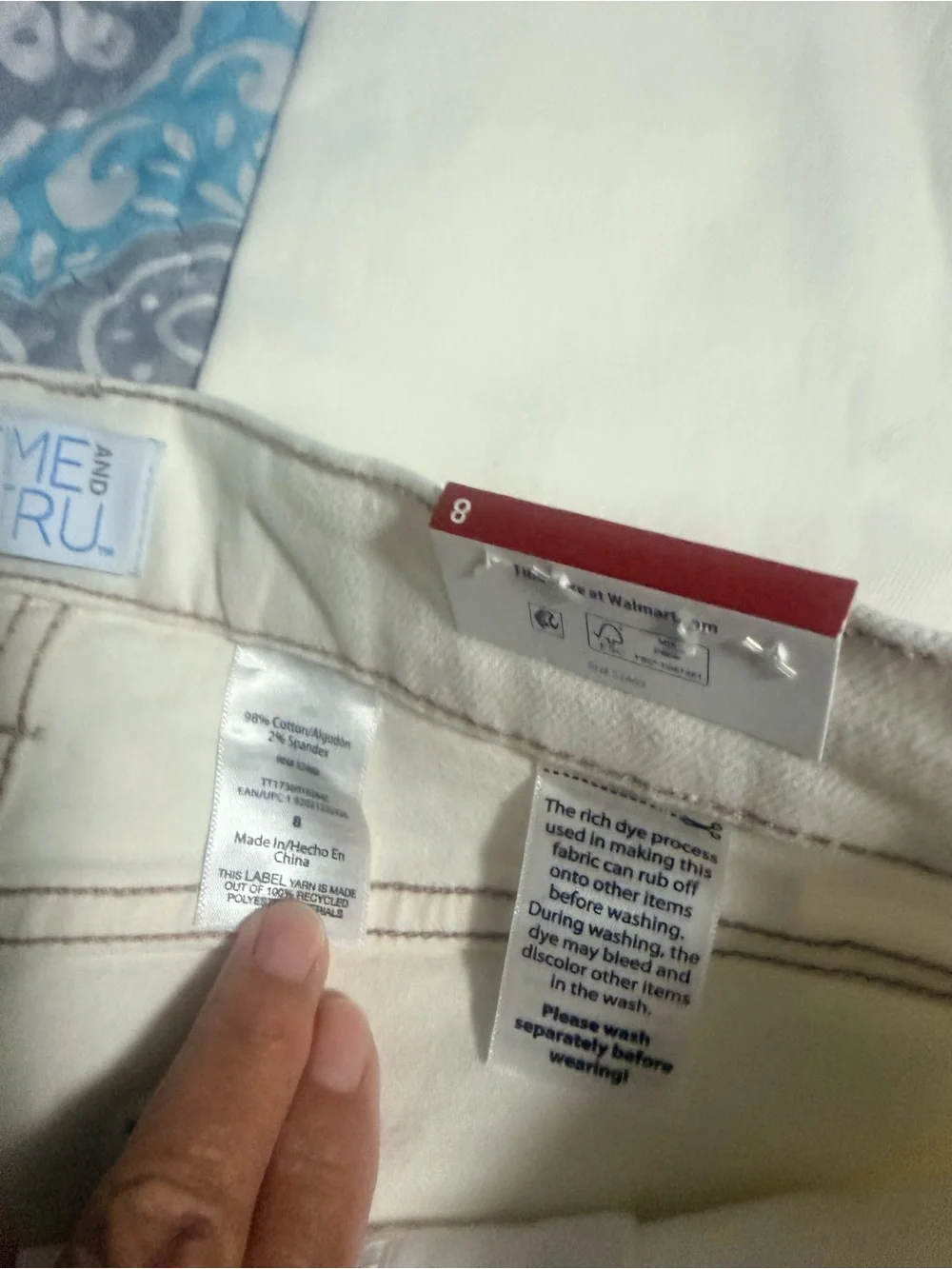 Time and Tru Cream High-Rise Jeans - Barrel Leg Medium #891 - Picture 3 of 7
